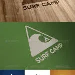 Desert surf camp company logo