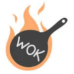 wok on company logo